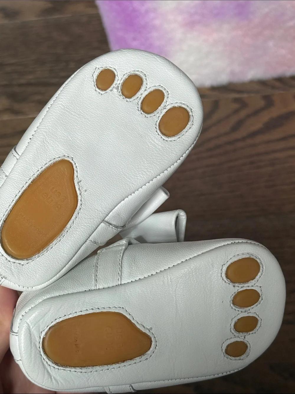 Elephantito Cream Bow Slip-On Baby Shoes size 3 baby walker NWOT